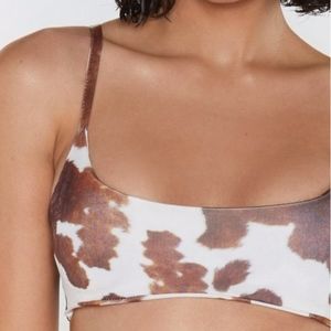 Cow Print Bikini Set